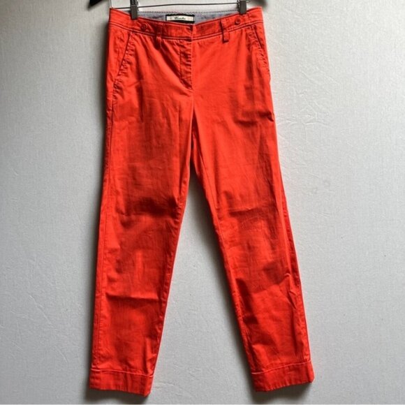 Cambio orange cotton cuffed trouser pants Sz 6 - Picture 1 of 11